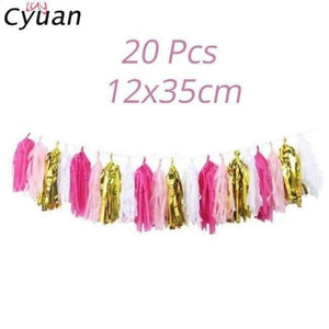 Planet Gates Festive & Party Supplies 20pcs tassels Birthday Party Disposable Tableware Set Unicorn Party Paper Plate Cup Napkin Hat Tablecloth Kids Happy Birthday Supplies