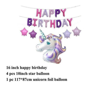 Planet Gates Festive & Party Supplies 22 Unicorn Party Foil Balloons Birthday Unicornio Latex Ballons 1st Birthday Party Kids Decorations Baby Shower Party Supplies