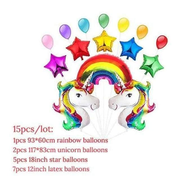 Planet Gates Festive & Party Supplies 23 Unicorn Party Foil Balloons Birthday Unicornio Latex Ballons 1st Birthday Party Kids Decorations Baby Shower Party Supplies