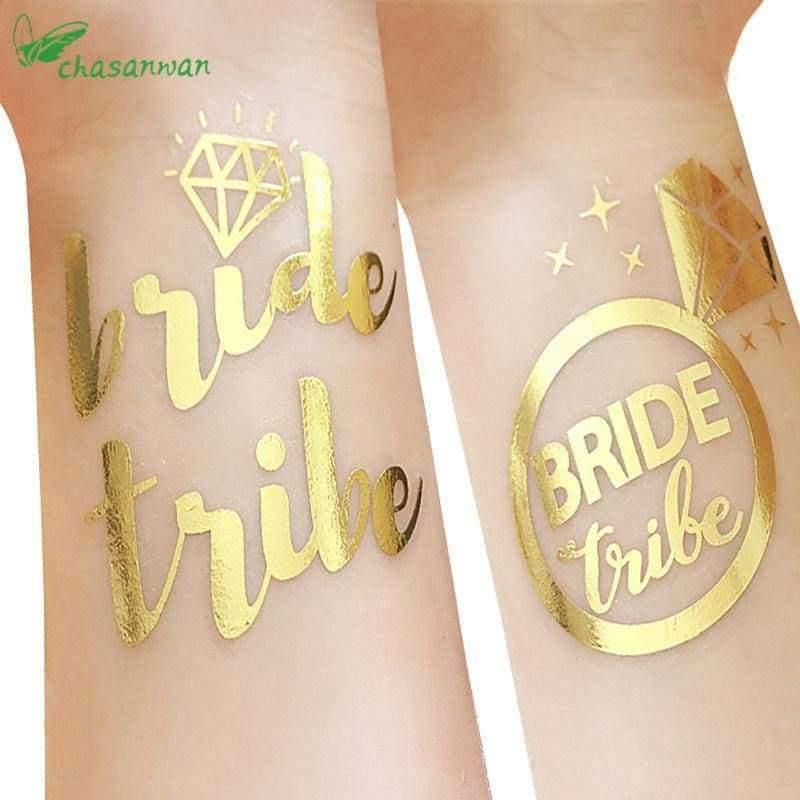 Planet Gates Festive & Party Supplies 25Pc Team Bride Temporary Tattoo Bachelorette Hen Party Accessories Bridesmaid Bridal Shower Wedding Decoration Party Supplies,Q