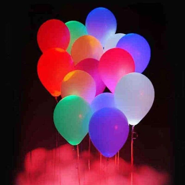 Planet Gates Festive & Party Supplies 25pcs LED Balloon Light Ball Luminous Latex nitrogen Balloons Christmas Halloween Decor Wedding Birthday Party Baloons Supplies