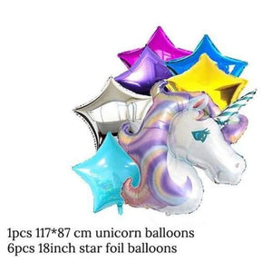 Planet Gates Festive & Party Supplies 27 Unicorn Party Foil Balloons Birthday Unicornio Latex Ballons 1st Birthday Party Kids Decorations Baby Shower Party Supplies