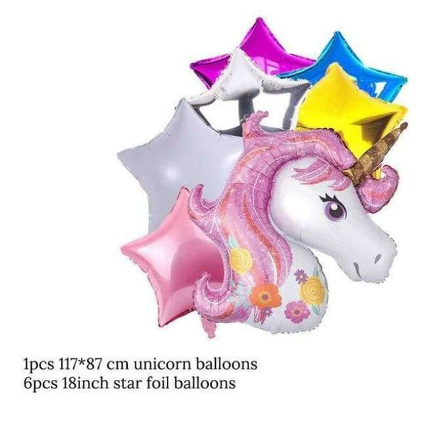 Planet Gates Festive & Party Supplies 28 Unicorn Party Foil Balloons Birthday Unicornio Latex Ballons 1st Birthday Party Kids Decorations Baby Shower Party Supplies