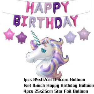 Planet Gates Festive & Party Supplies 3 Birthday Banner Unicornio Party Decoration Foil Balloons Kids Birthday Party Decoration Baby Shower Party Supplies