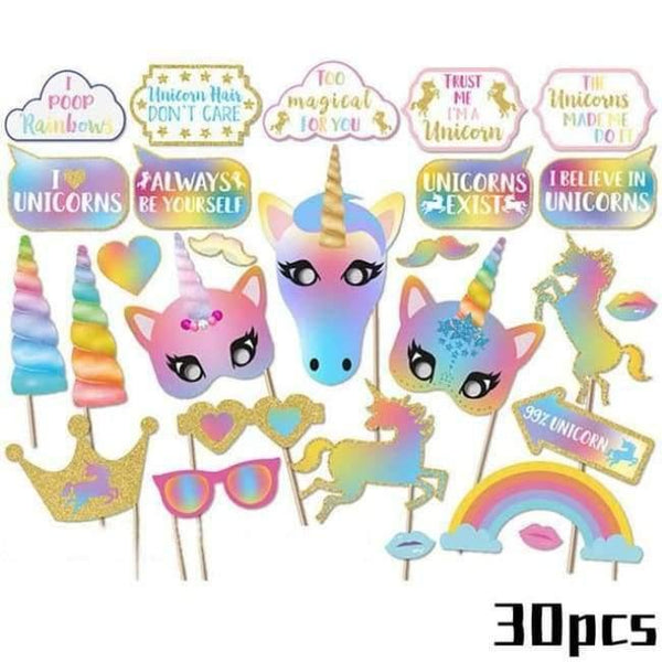 Planet Gates Festive & Party Supplies 30pcs 1 Birthday Banner Unicornio Party Decoration Foil Balloons Kids Birthday Party Decoration Baby Shower Party Supplies