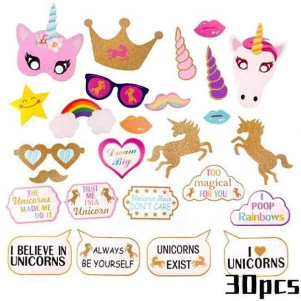 Planet Gates Festive & Party Supplies 30pcs Photo Props 1 Unicorn Theme Party Tablecloths Kids Birthday Party Supplies Table Cover Birthday Party Decoration Supplies 100x180cm