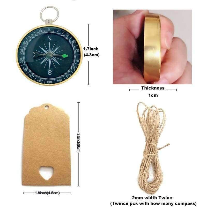 Planet Gates Festive & Party Supplies 30PCS Travel Wedding Souvenirs For Guests Compass Party Favors For Kids Gift Tags Birthday Party Bridal Shower Decor