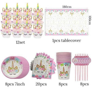 Planet Gates Festive & Party Supplies 39 Birthdays Unicorn Party Photo Booth Props/Banner/Cups/Topper Birthday Party Decoration Kids Baby Shower Eenhoorn Party Supplies