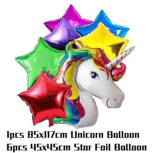 Planet Gates Festive & Party Supplies 4 Birthday Banner Unicornio Party Decoration Foil Balloons Kids Birthday Party Decoration Baby Shower Party Supplies