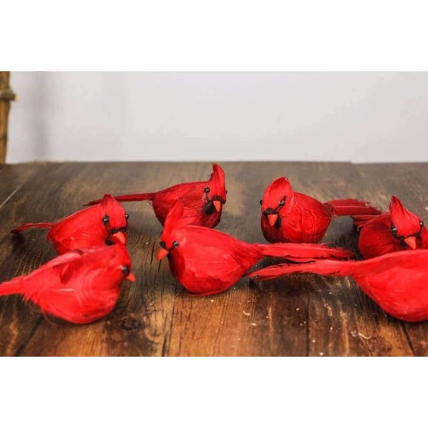 Planet Gates Festive & Party Supplies 5.5" Length Red Peace Bird Decorations for Home Foam Feather Birds Ornament 5pcs/lot Festival Party Supplies New Year's Products