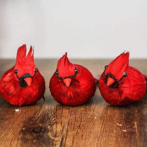 Planet Gates Festive & Party Supplies 5.5" Length Red Peace Bird Decorations for Home Foam Feather Birds Ornament 5pcs/lot Festival Party Supplies New Year's Products