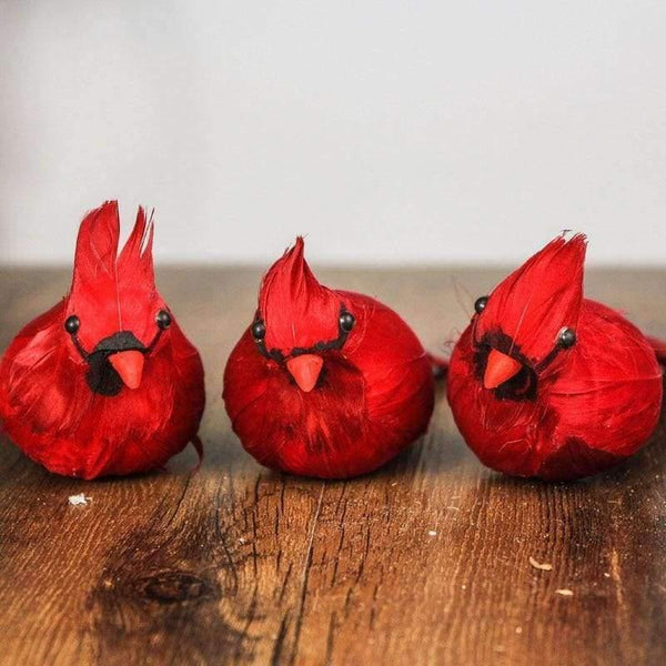 Planet Gates Festive & Party Supplies 5.5" Length Red Peace Bird Decorations for Home Foam Feather Birds Ornament 5pcs/lot Festival Party Supplies New Year's Products