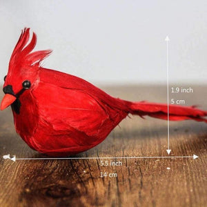 Planet Gates Festive & Party Supplies 5.5" Length Red Peace Bird Decorations for Home Foam Feather Birds Ornament 5pcs/lot Festival Party Supplies New Year's Products