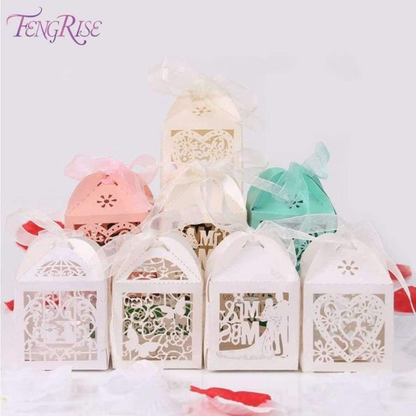 Planet Gates Festive & Party Supplies 50 pcs Baby Shower Bridal Candy Boxes Wedding Decoration Laser Cut Mr Mrs Favors Birthday Party Supplies Accessories