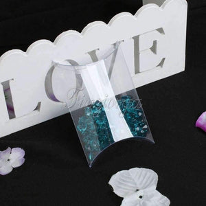 Planet Gates Festive & Party Supplies 50 pcs/lot Clear PVC Pillow Boxes Wedding Favor / Baby Shower boy / Bridal Sweet Candy Gift Box Party Supplies