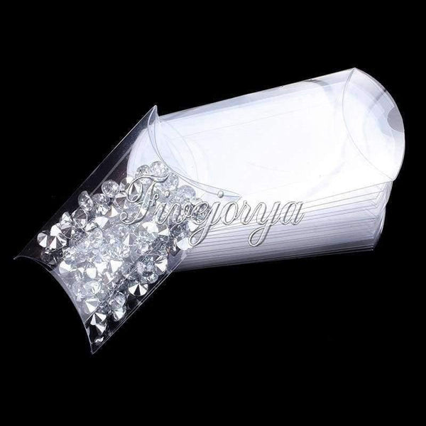 Planet Gates Festive & Party Supplies 50 pcs/lot Clear PVC Pillow Boxes Wedding Favor / Baby Shower boy / Bridal Sweet Candy Gift Box Party Supplies