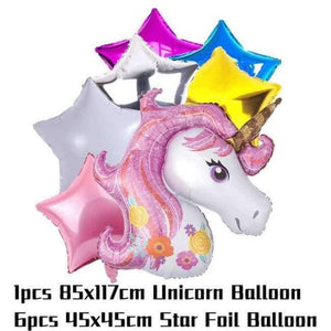 Planet Gates Festive & Party Supplies 6 Birthday Banner Unicornio Party Decoration Foil Balloons Kids Birthday Party Decoration Baby Shower Party Supplies