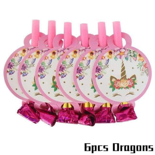 Planet Gates Festive & Party Supplies 6pcs Blowing Dragons Unicorn Theme Party Sets Kids Birthday Party Supplies Unicornio Party Tableware Banner Set Baby Shower 1st Birthday