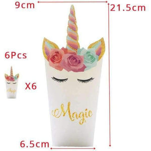 Planet Gates Festive & Party Supplies 6pcs Popcorn Box Pink Unicorn Party Napkin Paper Hat Plate Cup Tablecloth Balloons 1st Birthday Decoration Kid Party Favor Supplies