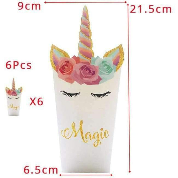 Planet Gates Festive & Party Supplies 6pcs Popcorn Box Pink Unicorn Party Napkin Paper Hat Plate Cup Tablecloth Balloons 1st Birthday Decoration Kid Party Favor Supplies