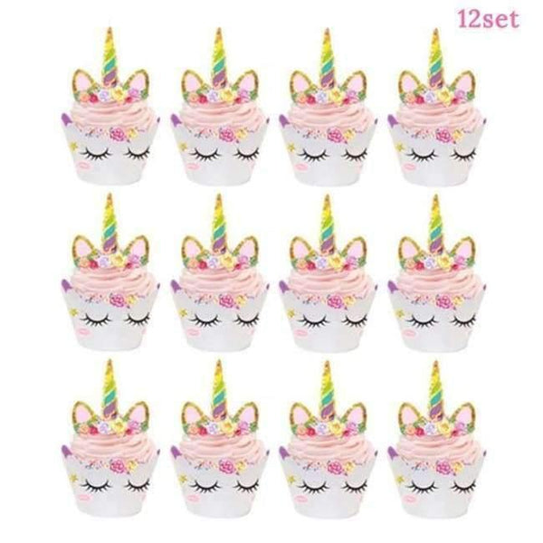 Planet Gates Festive & Party Supplies 7 Birthdays Unicorn Party Photo Booth Props/Banner/Cups/Topper Birthday Party Decoration Kids Baby Shower Eenhoorn Party Supplies
