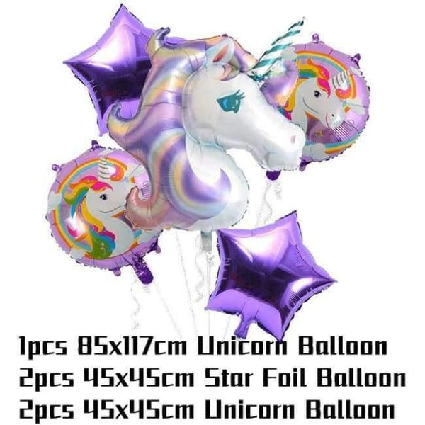 Planet Gates Festive & Party Supplies 8 Birthday Banner Unicornio Party Decoration Foil Balloons Kids Birthday Party Decoration Baby Shower Party Supplies