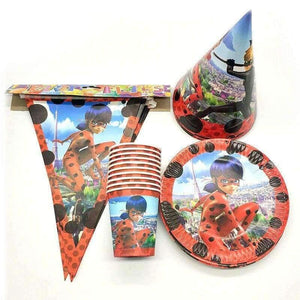 Planet Gates Festive & Party Supplies 80pcs\lot party table decoration cardboard cups cartoon animals Miraculous Ladybug party baby supplies festive party supplies