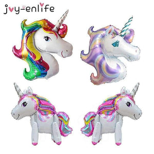 Planet Gates Festive & Party Supplies 85x117cm Birthday Banner Unicornio Party Decoration Foil Balloons Kids Birthday Party Decoration Baby Shower Party Supplies