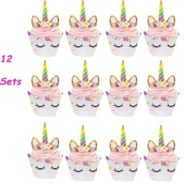 Planet Gates Festive & Party Supplies 8Pcs Crown Unicorn Party Tableware Set Unicorn Balloons Napkin Cup Plate Hat Kids Happy Birthday Decoration Baby Shower Supplies