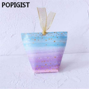 Planet Gates Festive & Party Supplies A / 6x6x10cm Creative baby shower Blue Starry Sky / Galaxy Wedding Favors Candy Boxes Romantic Bridal Shower Paper Box Party Gifts Box 30pcs