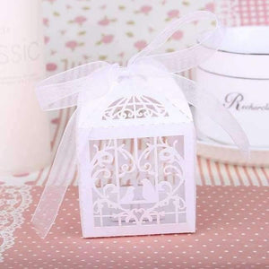 Planet Gates Festive & Party Supplies Bird White 50 pcs Baby Shower Bridal Candy Boxes Wedding Decoration Laser Cut Mr Mrs Favors Birthday Party Supplies Accessories