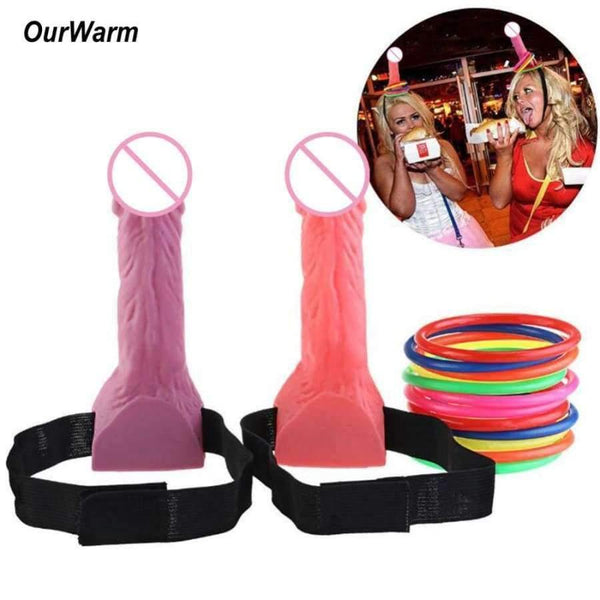 Planet Gates Festive & Party Supplies Bride to Be Bachelorette Party Games Decorations Dick Heads Funny Adult Game Ring Toss Hen Night Party Set Supplies