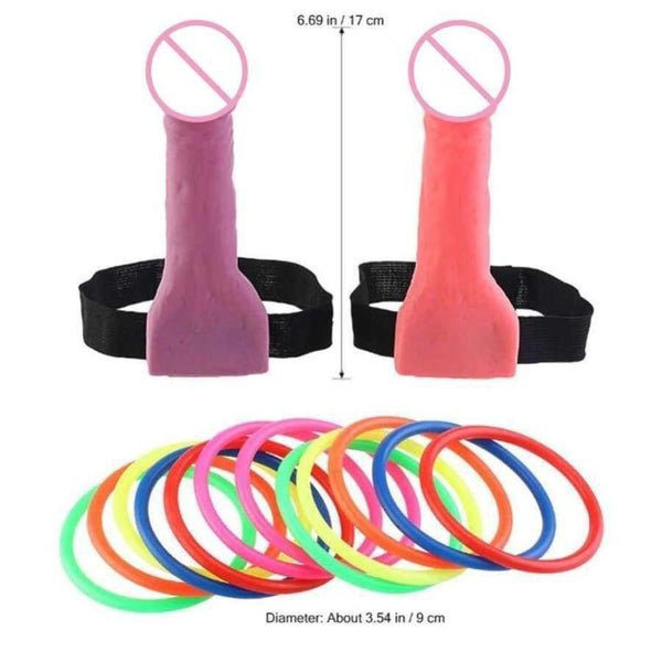 Planet Gates Festive & Party Supplies Bride to Be Bachelorette Party Games Decorations Dick Heads Funny Adult Game Ring Toss Hen Night Party Set Supplies