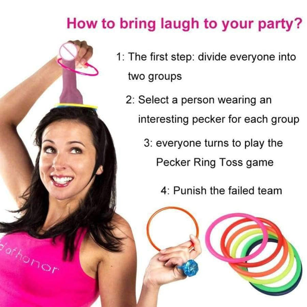Planet Gates Festive & Party Supplies Bride to Be Bachelorette Party Games Decorations Dick Heads Funny Adult Game Ring Toss Hen Night Party Set Supplies