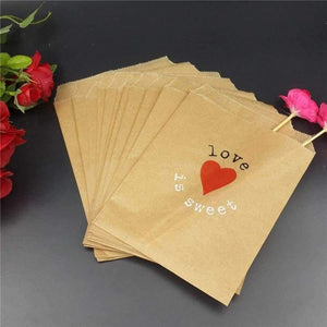 Planet Gates Festive & Party Supplies chervon Wedding Favor Bags, Love is sweet kraft Bags, Personalized Wedding Candy Bags, Fall Wedding Candy Buffet Bags, Bridal Shower
