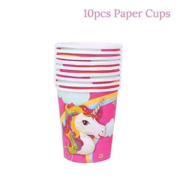 Pink Unicorn Birthday Party Disposable Tableware Kits Baby Shower First Birthday Supplies Unicornio Party Bunting Garland - Planet Gates
