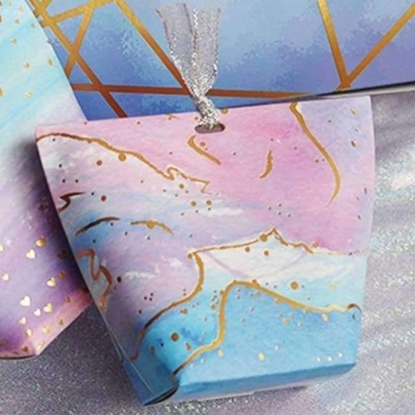 Planet Gates Festive & Party Supplies D / 6x6x10cm Creative baby shower Blue Starry Sky / Galaxy Wedding Favors Candy Boxes Romantic Bridal Shower Paper Box Party Gifts Box 30pcs