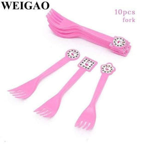 Planet Gates Festive & Party Supplies Fork Summer Flamingo Hawaii Party Decoration Kids Happy Birthday Party Foil Balloons Tableware Cup Bachelorette Party Supplies