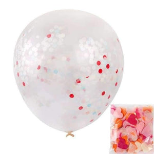 Planet Gates Festive & Party Supplies Heart 5pcs 36inch Large Confetti Balloon Multicolor Latex Balloons Birthday Party Romantic Wedding Decoration Party Supplies
