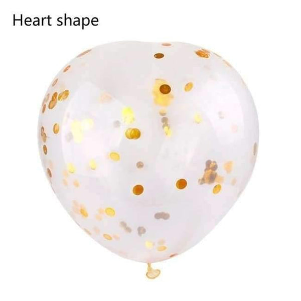 Planet Gates Festive & Party Supplies Heart balloon 5pcs 36inch Large Confetti Balloon Multicolor Latex Balloons Birthday Party Romantic Wedding Decoration Party Supplies