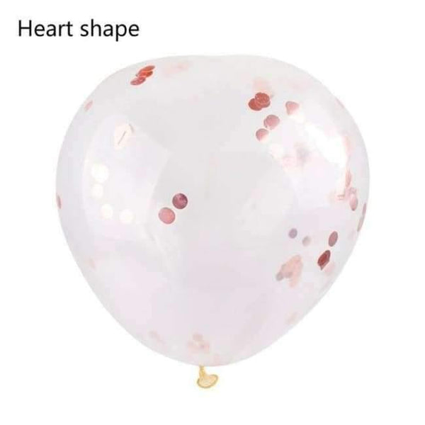 Planet Gates Festive & Party Supplies Heart balloon round 5pcs 36inch Large Confetti Balloon Multicolor Latex Balloons Birthday Party Romantic Wedding Decoration Party Supplies