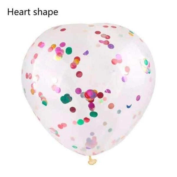 Planet Gates Festive & Party Supplies Heart balloon sequin 5pcs 36inch Large Confetti Balloon Multicolor Latex Balloons Birthday Party Romantic Wedding Decoration Party Supplies
