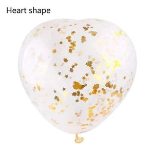 Planet Gates Festive & Party Supplies Heart balloon star 5pcs 36inch Large Confetti Balloon Multicolor Latex Balloons Birthday Party Romantic Wedding Decoration Party Supplies