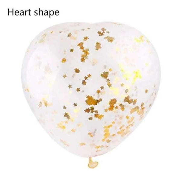 Planet Gates Festive & Party Supplies Heart balloon star 5pcs 36inch Large Confetti Balloon Multicolor Latex Balloons Birthday Party Romantic Wedding Decoration Party Supplies