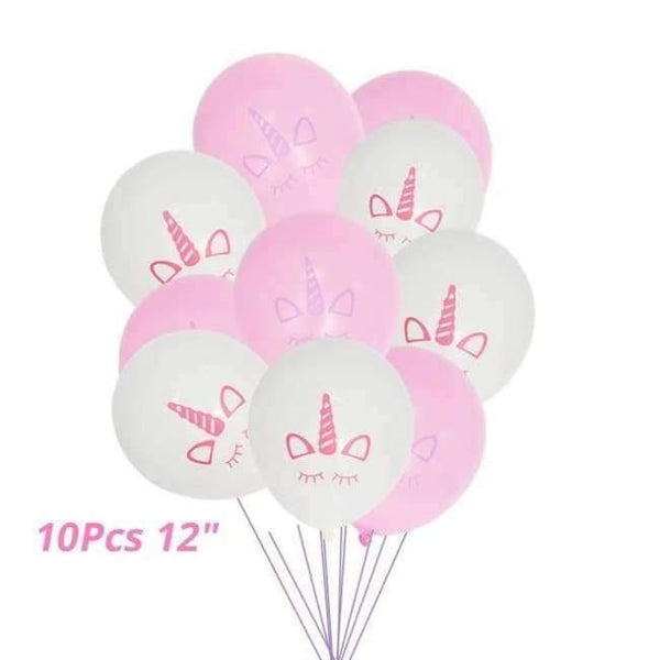 Planet Gates Festive & Party Supplies latex balloons Pink Unicorn Birthday Party Disposable Tableware Kits Baby Shower First Birthday Supplies Unicornio Party Bunting Garland