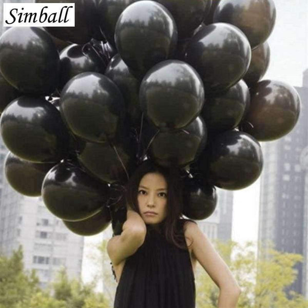 Planet Gates Festive & Party Supplies Lemon Black Balloon 100pcs/lot 1.5g 10 Inch Wedding Decorations Pearl Latex Balloons Inflatable Air Balls Kids Birthday Party Supplies