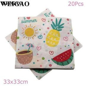 Planet Gates Festive & Party Supplies Napkins Summer Flamingo Hawaii Party Decoration Kids Happy Birthday Party Foil Balloons Tableware Cup Bachelorette Party Supplies