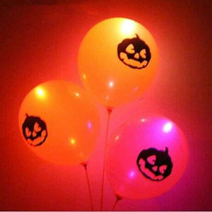 Planet Gates Festive & Party Supplies orange Pumpkin 25pcs LED Balloon Light Ball Luminous Latex nitrogen Balloons Christmas Halloween Decor Wedding Birthday Party Baloons Supplies