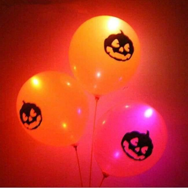 Planet Gates Festive & Party Supplies orange Pumpkin 25pcs LED Balloon Light Ball Luminous Latex nitrogen Balloons Christmas Halloween Decor Wedding Birthday Party Baloons Supplies