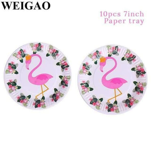 Planet Gates Festive & Party Supplies Plate Summer Flamingo Hawaii Party Decoration Kids Happy Birthday Party Foil Balloons Tableware Cup Bachelorette Party Supplies